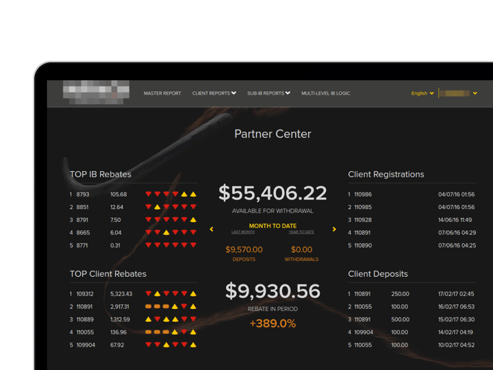 IB portal for one of the most successful FX brokers worldwide