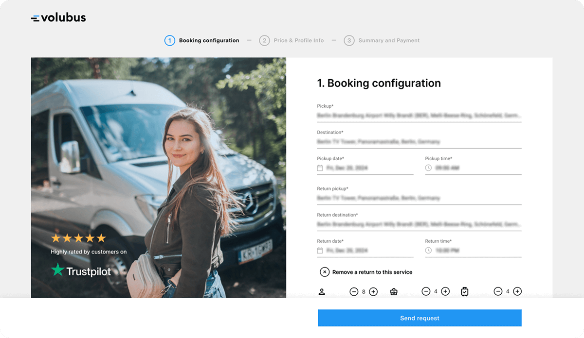 Booking form