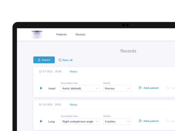 AI-powered stethoscope system for healthcare professionals