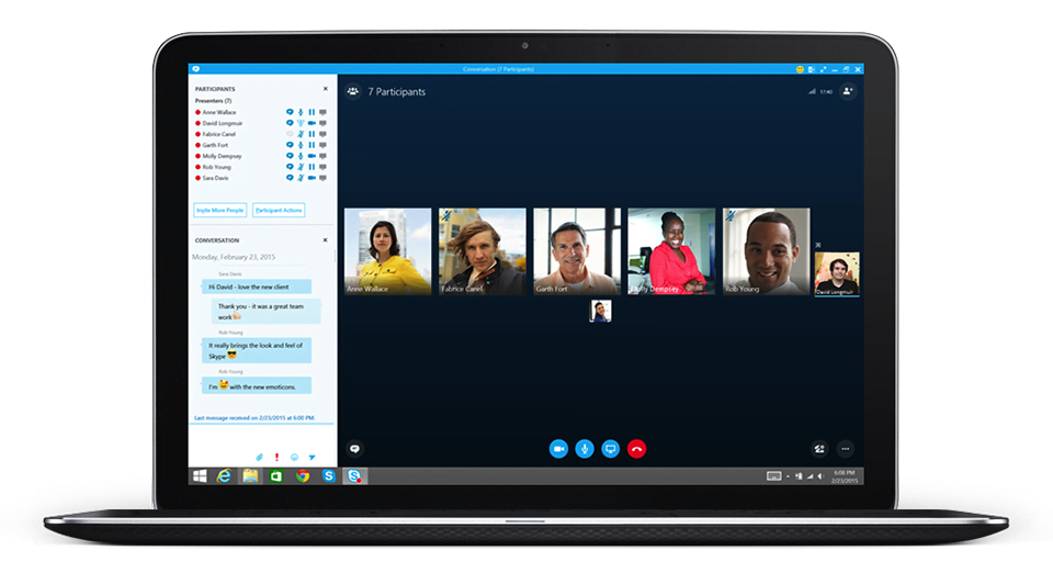 skype for business group messaging